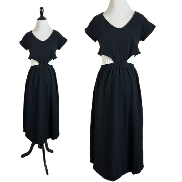 Free People Beach Marigold Cutout Cotton Midi Dress Size Small Summer Bohemian - Picture 4 of 10